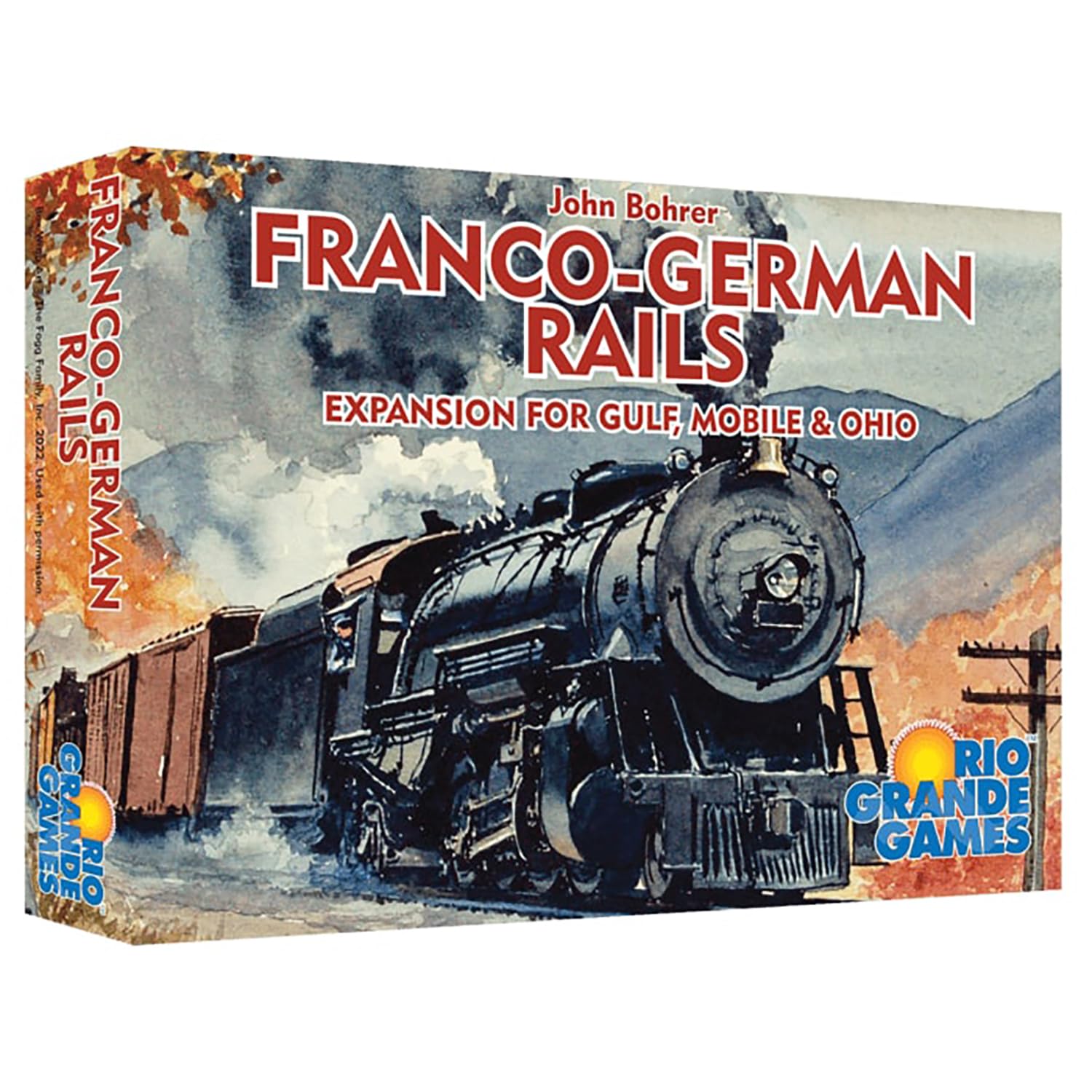 Gulf, Mobile & Ohio: Franco-German Rails Expansion - Investment Railway Board Game, Rio Grande Games, for Ages 14+, 3-5 Players, 60 Minute Playing Time
