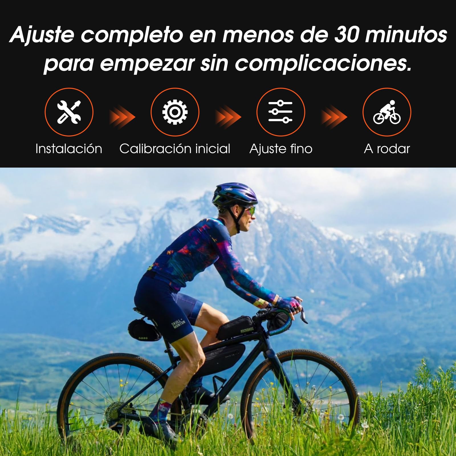 Desviador electrónico inalámbrico de Carbono WHEELTOP EDS TX para Bicicleta de Carretera con 3-14 velocidades Personalizables, IP67 a Prueba de Agua, conexión Bluetooth y Ant+, Freno de Cable
