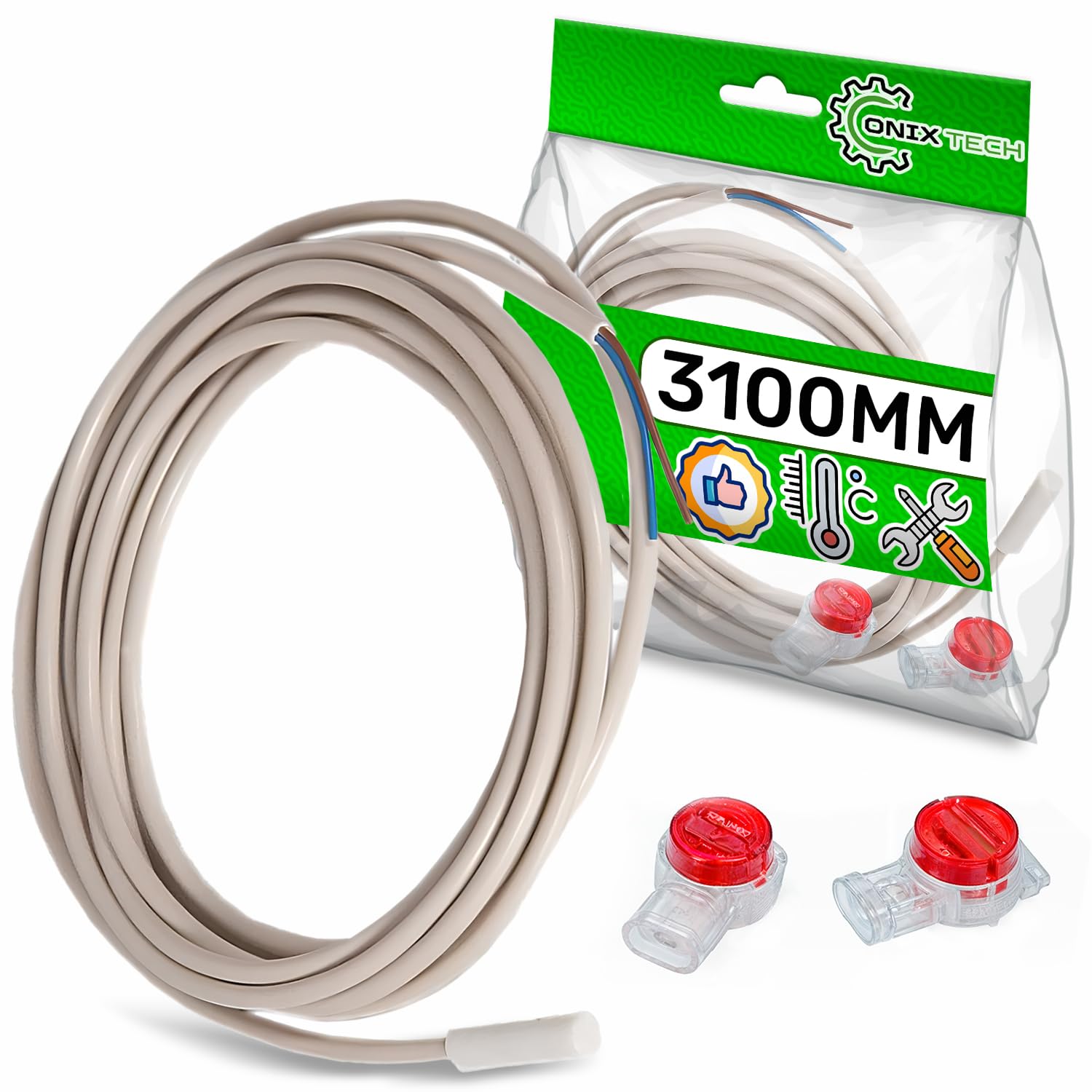 NTC Sensor Temperatura para Frigorífico con el Código Original 694239700 959014200 9590206 959020600 9590088 959008800 9590142 para Liebherr para Miele - Garantía de 5 Años - ONIX TECH