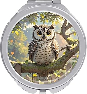 Owl Travel Makeup Mirror Portable Compact Mir...