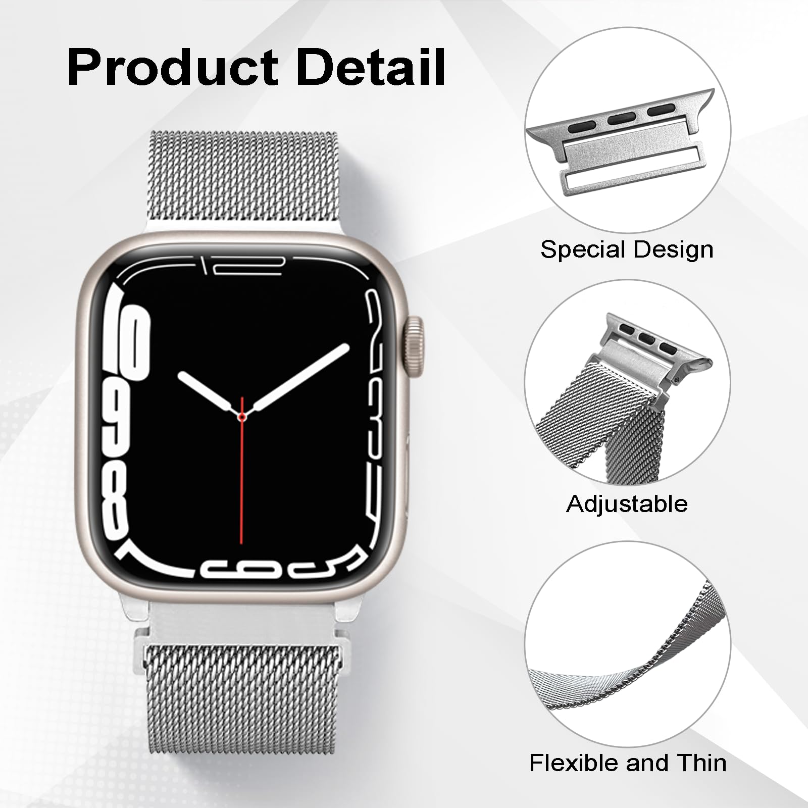 Apple watch 純正 バンド Milanese Loop 38mm Amazon.com: Stainless Steel Milanese Loop Compatible with