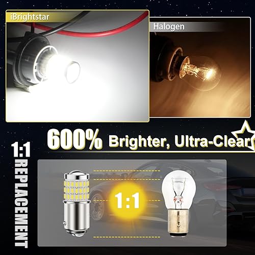 Miniatura 9 de Bombillas de LED iBrightstar con proyector 9-30V de baja potencia muy brillante 1157205723577528 BAY15D Repuestos para luces de freno traseros rojo