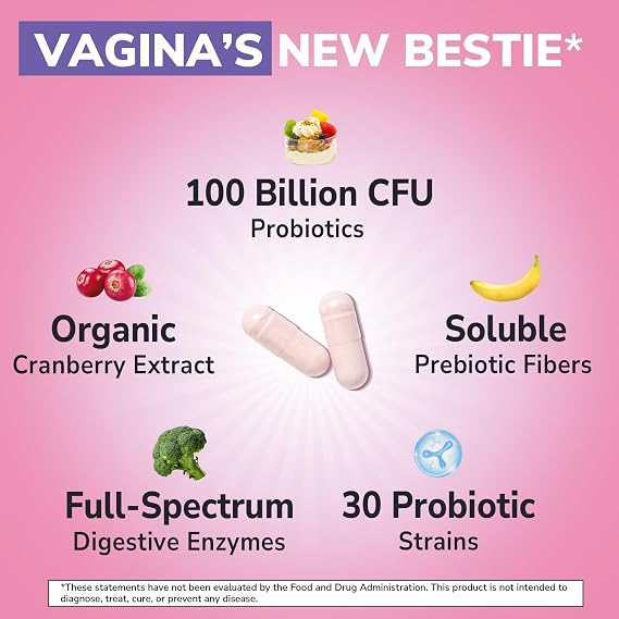 Vitalibre Probiotics for Women 30 Strains, 100B CFUs Vaginal Probiotics