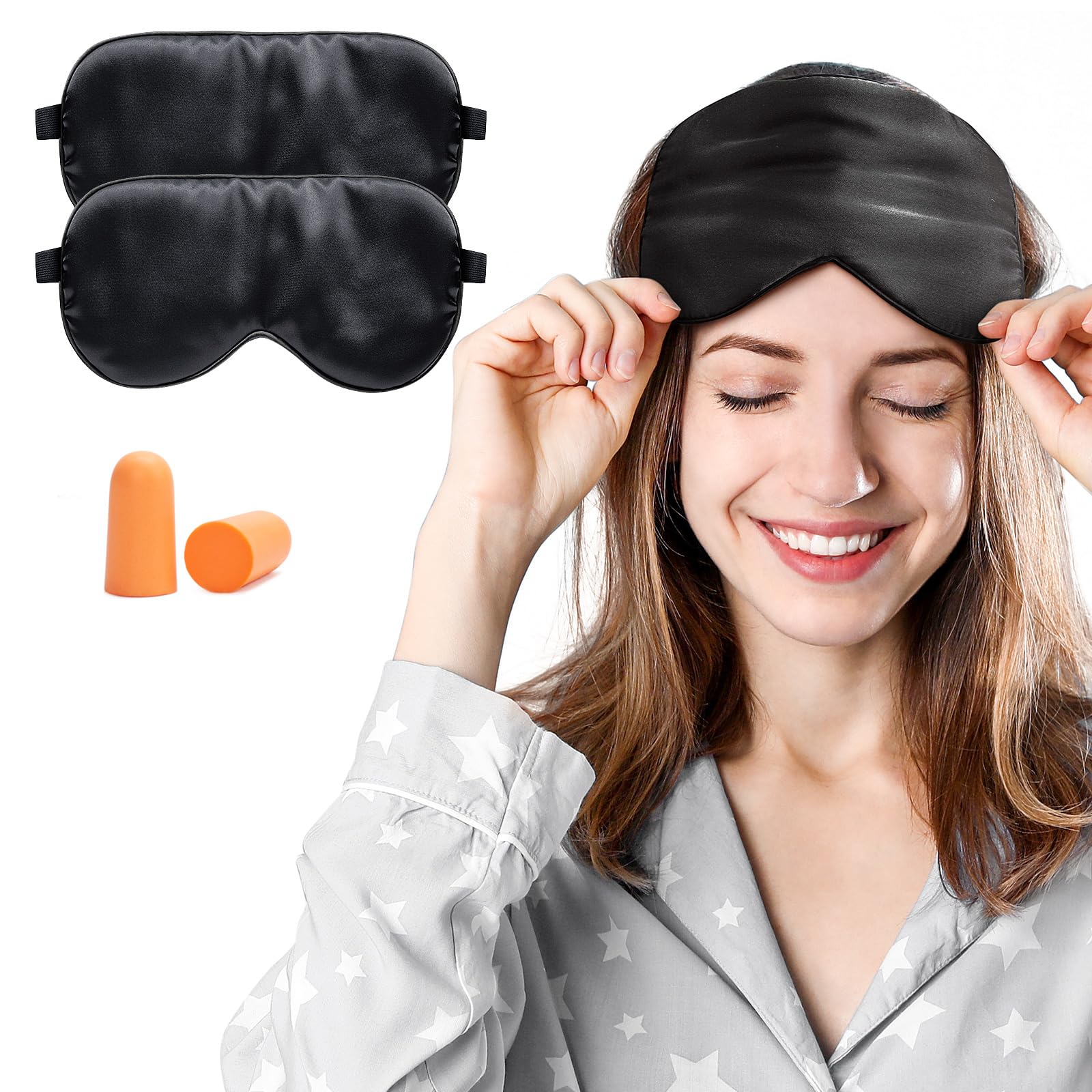 MASQUE NOIR NUIT,de sommeil imité pour les yeux avec sac de transport
