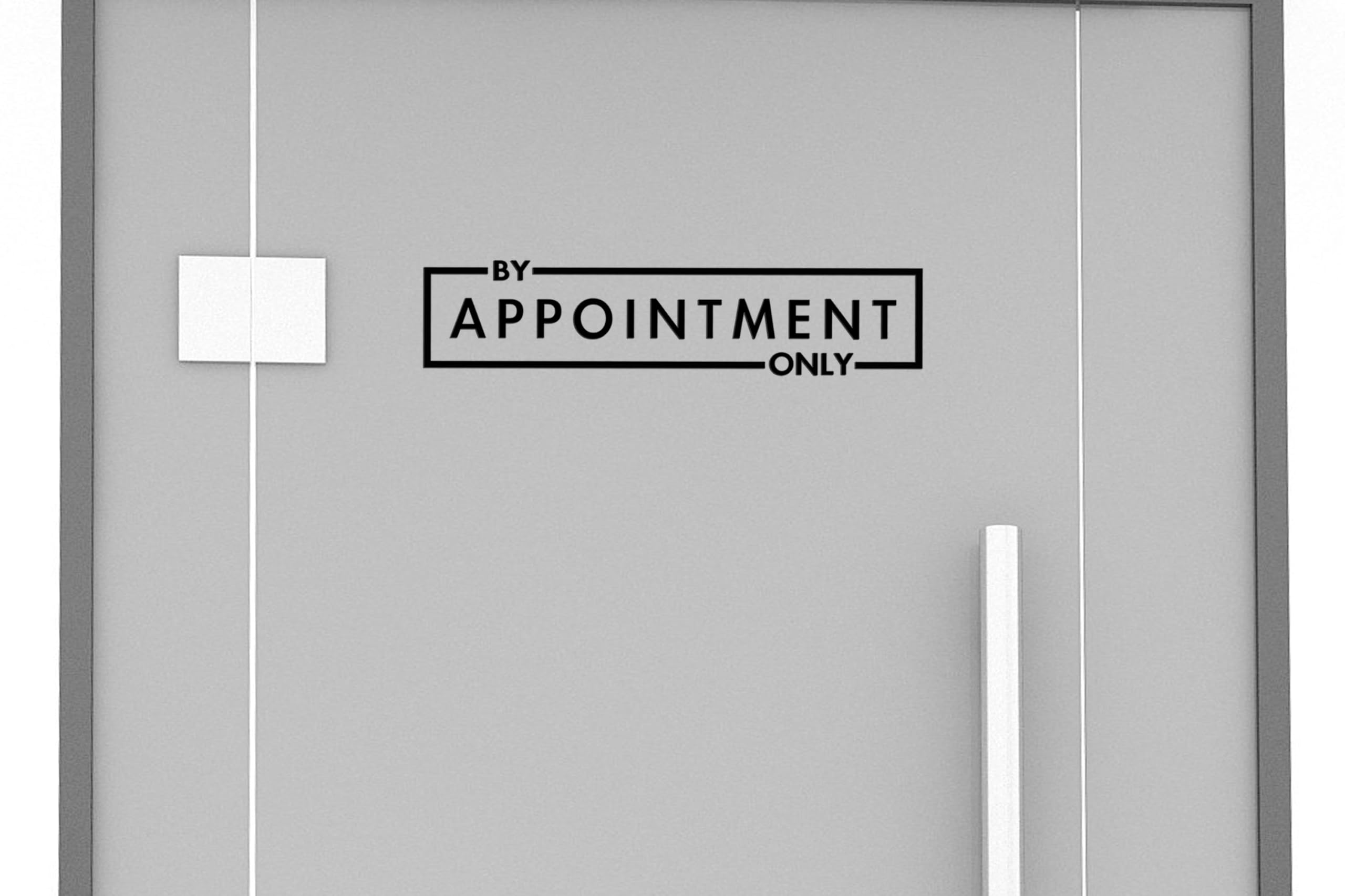 By Appointment Only Business Window Decal - 3.5x13 Professional Vinyl Sign For Storefronts & Offices