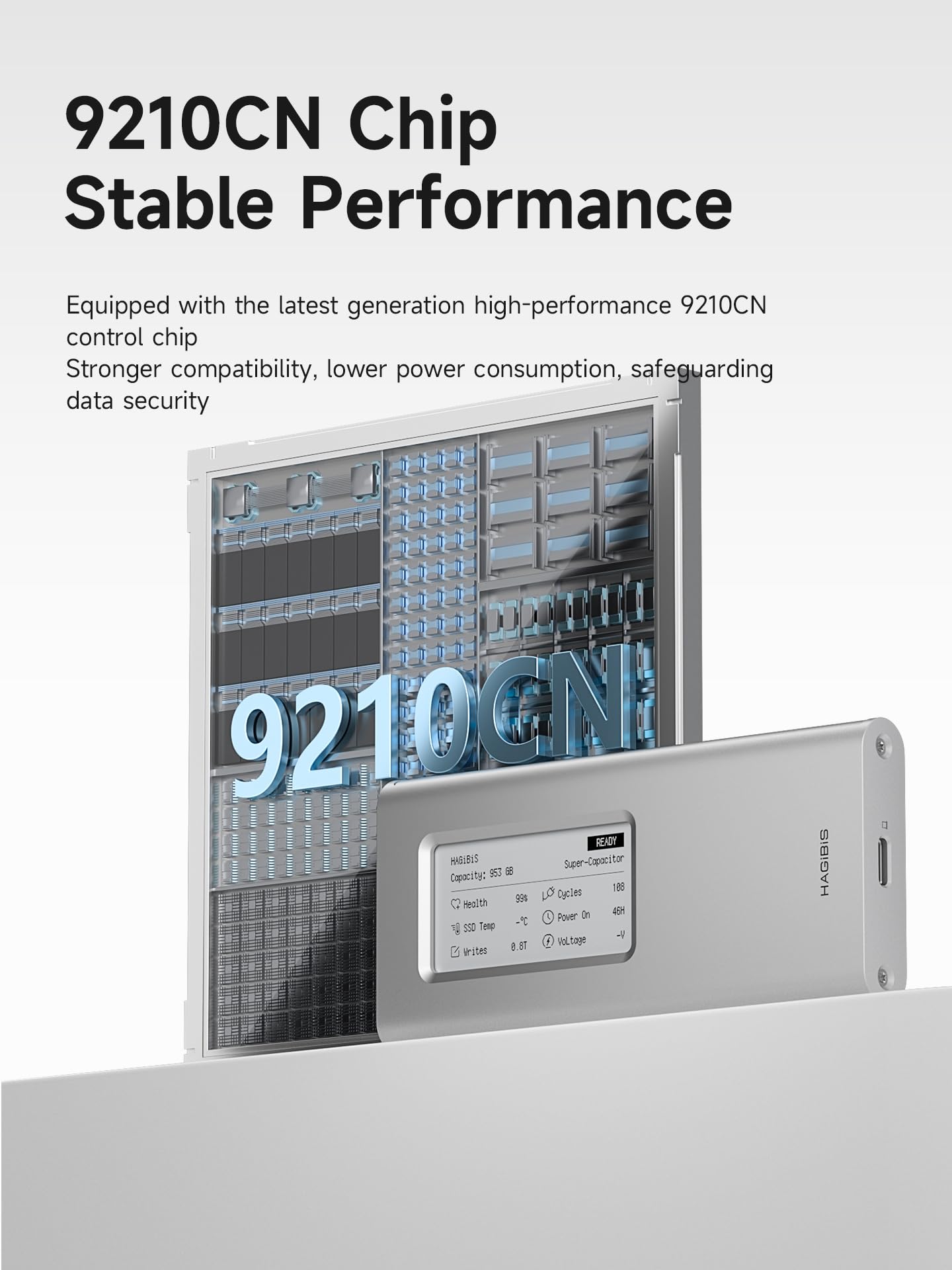 Amazon.com: Hagibis SSD Enclosure, E-Ink Display Aluminum 10Gbps M
