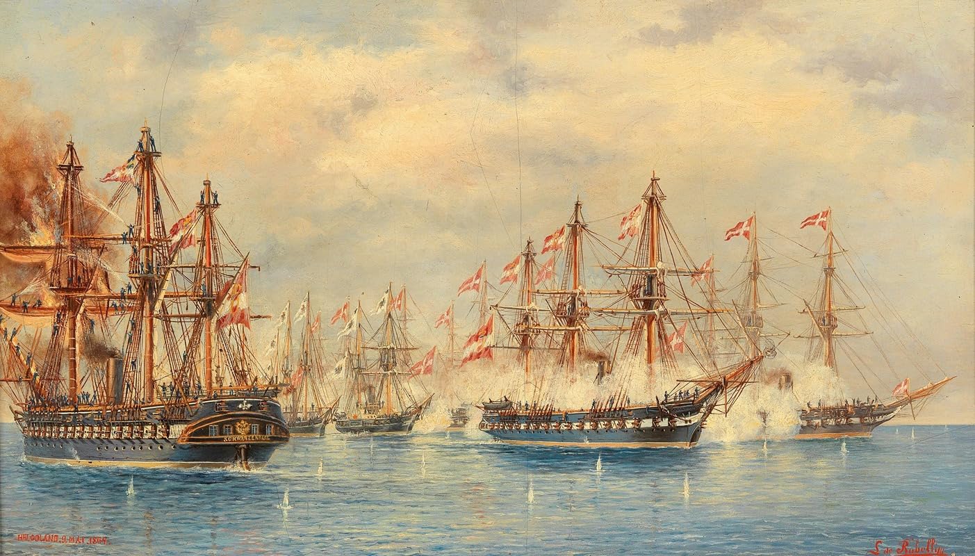 Battle of Helgoland Poster Print by Ludwig Rubelli von Sturmfest (18 x 24)