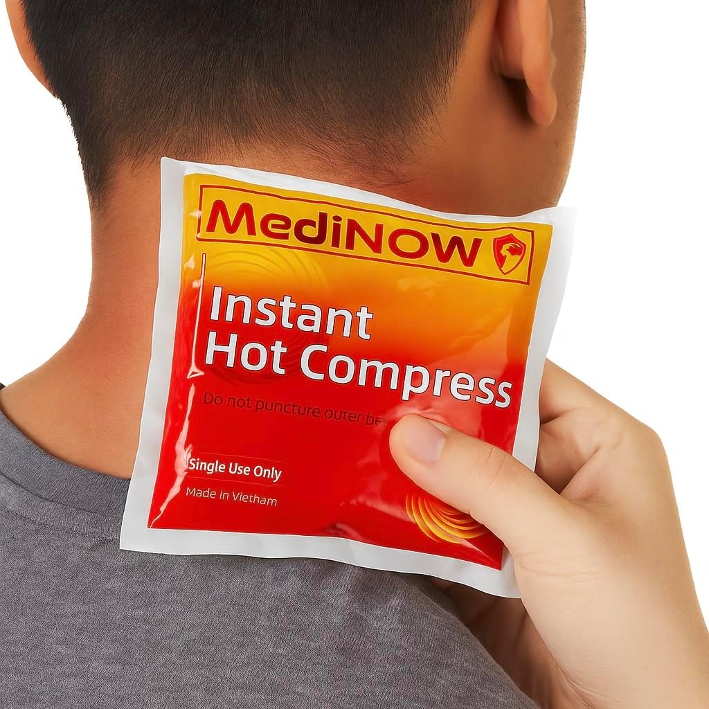 MediNOW Instant Hot Pack 6” x 6” [36 Pack] Disposable, Heat Packs for Pain Relief, Sore Muscles, Cramps, Muscle Spasms – Travel Hot Compress for Sports, First Aid