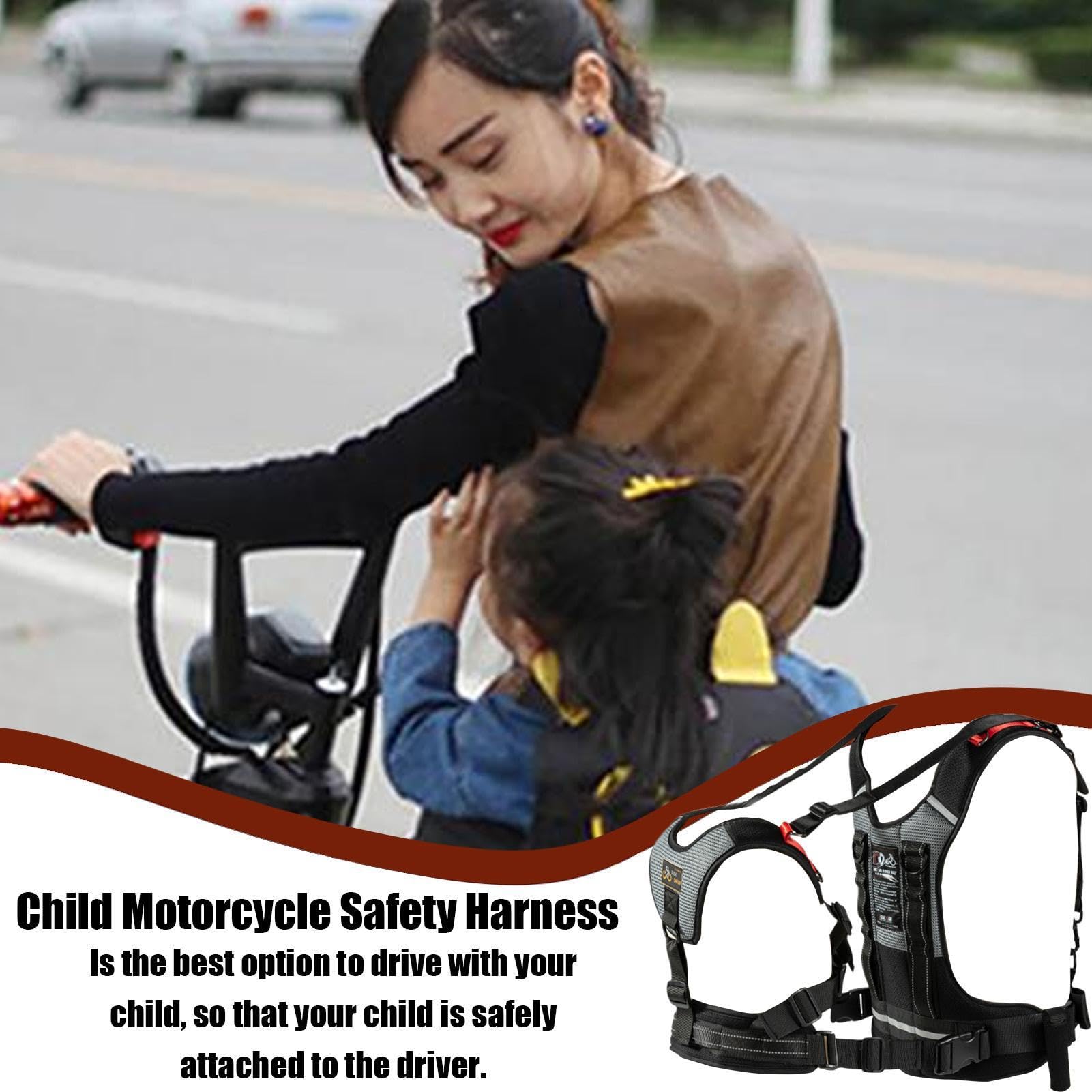 Arnés Sujeción Infantil para Motocicleta Cinturón de Seguridad Infantil | Transpirable para Cinturones Moto, Suj