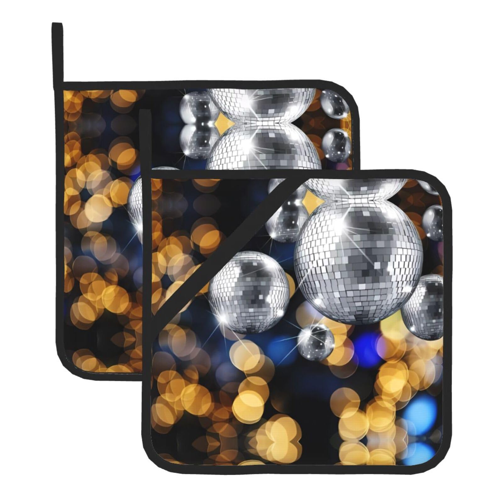 HJFCZH Ballroom Prints Square Hot Pads for Kitchen Counter - Waterproof Pot Holders, Durable Heat Resistant Throw Layers for Serving, Oven & BBQ - 2 Pack