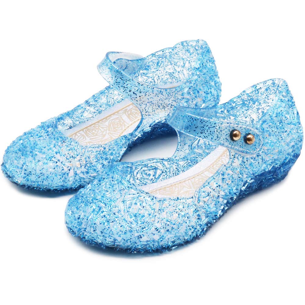 techcity Princess Girls Sandals Dress Up Dance Party Cosplay Jelly Shoes for Kids Toddler Mary Janes
