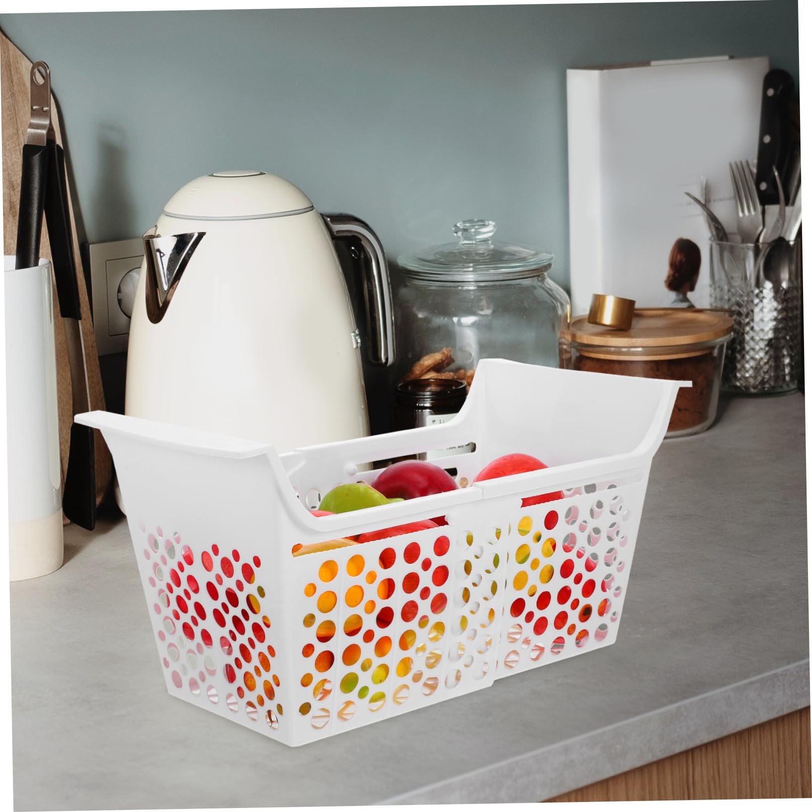 Cesta Extensible para Congelador Horizontal, Blanco, Plástico
