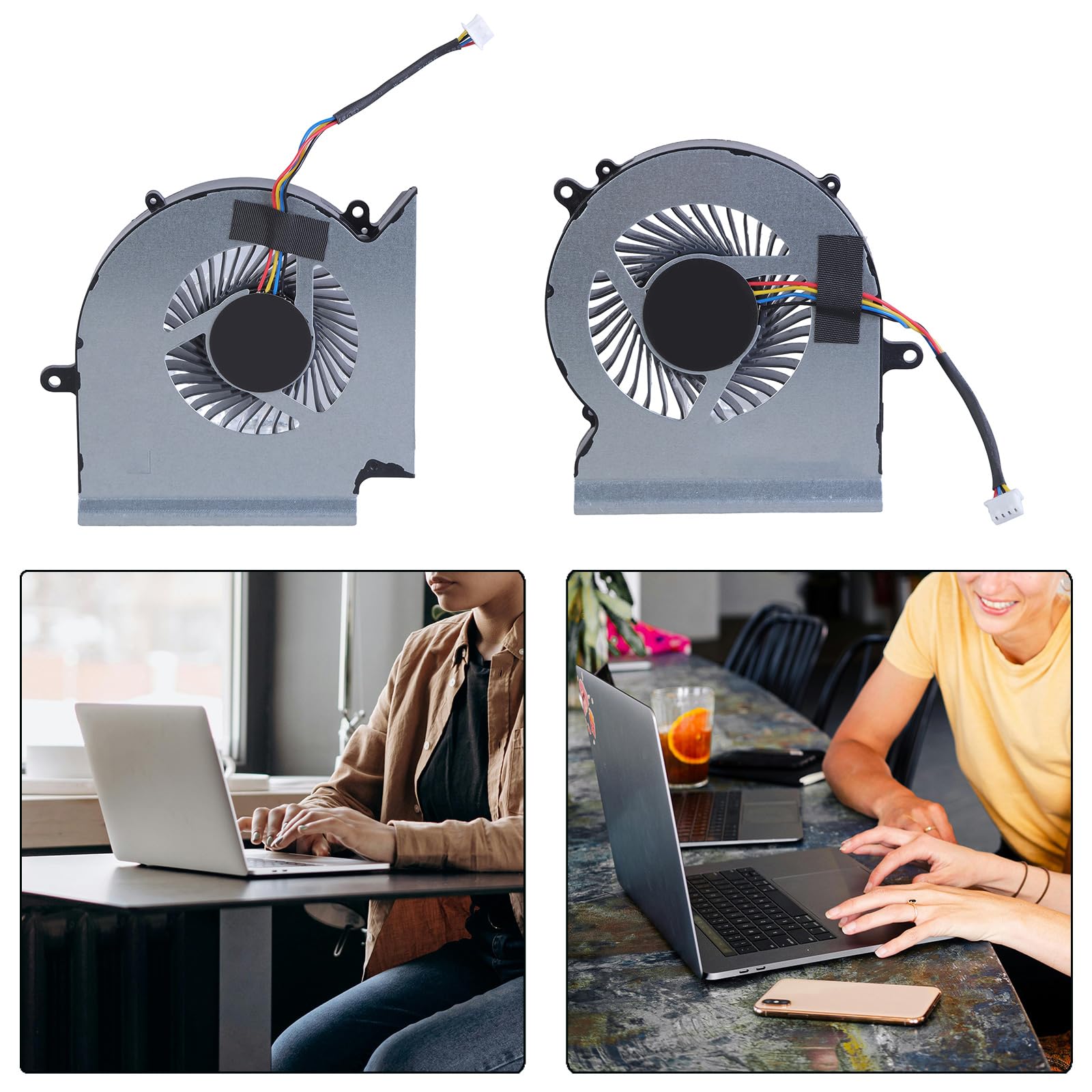 Ventilador interno de repuesto para CPU GPU, ventilador de refrigeración interno para modelos de portátiles GL65 GE65 GP65 WE65 MS-16U Ventilador de radiador eficiente