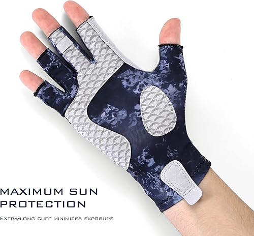 Miniatura 7 de KastKing La Sal - Guantes de pesca UPF50+ con protección UV, guantes sin dedos para hombres y mujeres, para exteriores, kayak, remo, remo, canoa,