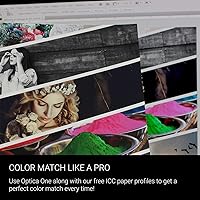 Vista 5 de Optica One es un lujoso papel de inyección de tinta mate liso de 10.58 oz/m² con un rollo de 24 x 40 pies; su color blanco brillante lo hace ideal