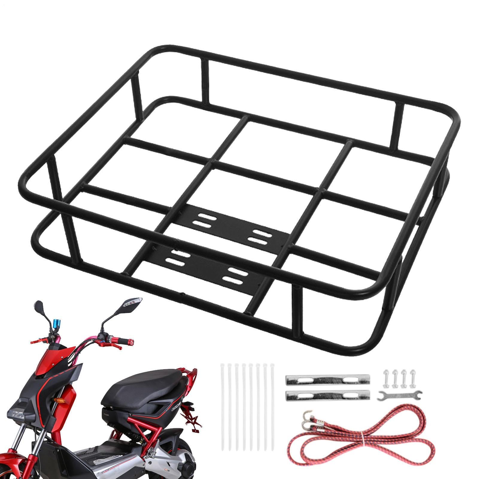 Porte-vélos - Support arrière réglable en métal, cadre de support robuste, finition enduite antirouille, conception d'installation rapide | Support de panier de vélo pour vélos électriques, vélos et
