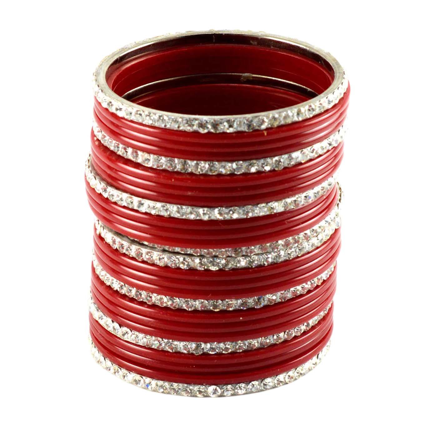 Vidhya Kangan Latest Traditional Red Stone Acrylic-Brass Bangle -(banx974) Size-2.12 For Women and Girls (B09PH9M5BQ) Amazon Price History, Amazon Price Tracker