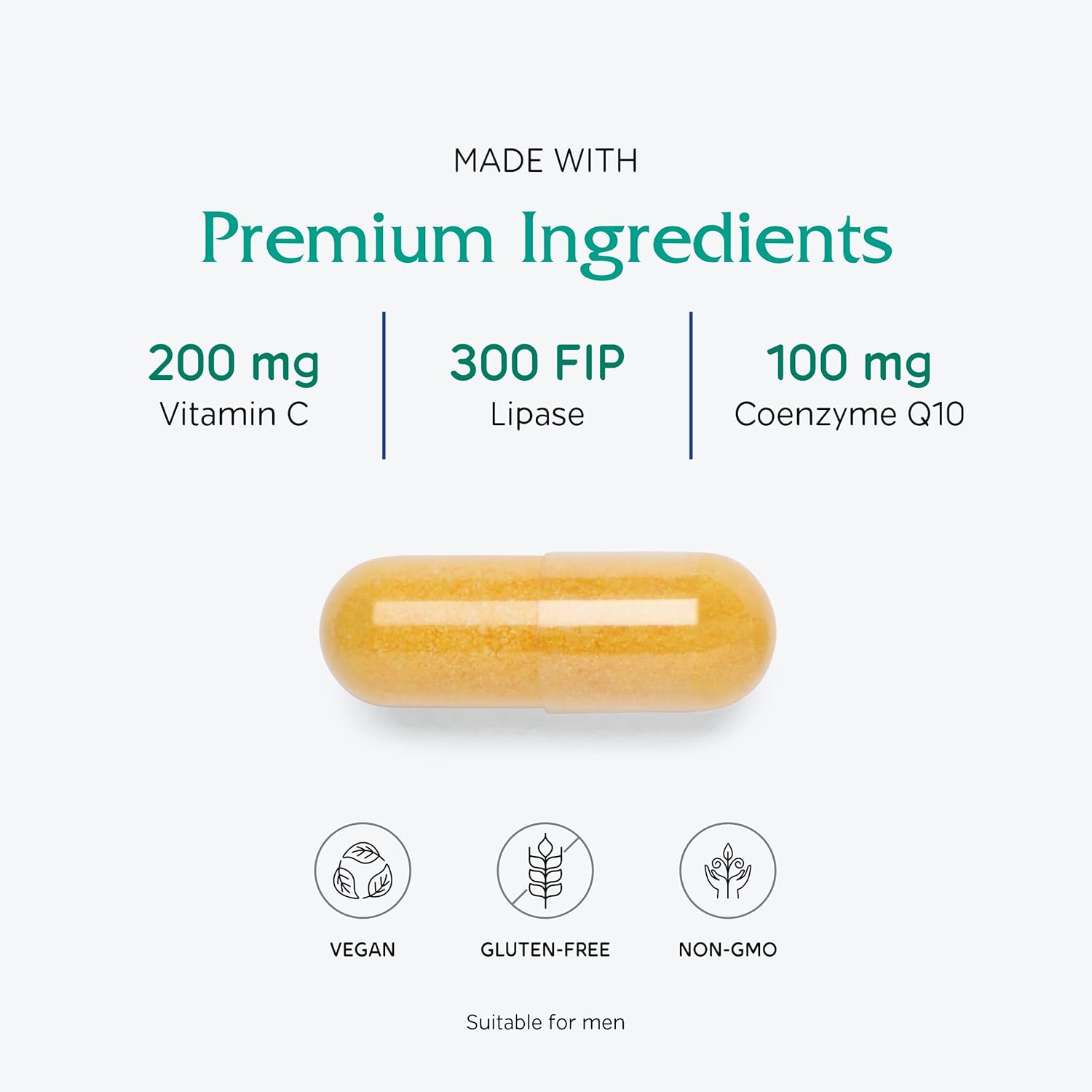 Vitanica Coq10 Extra, Natural CoQ10, 100mg, Non-GMO, Vegan, 60 Capsules