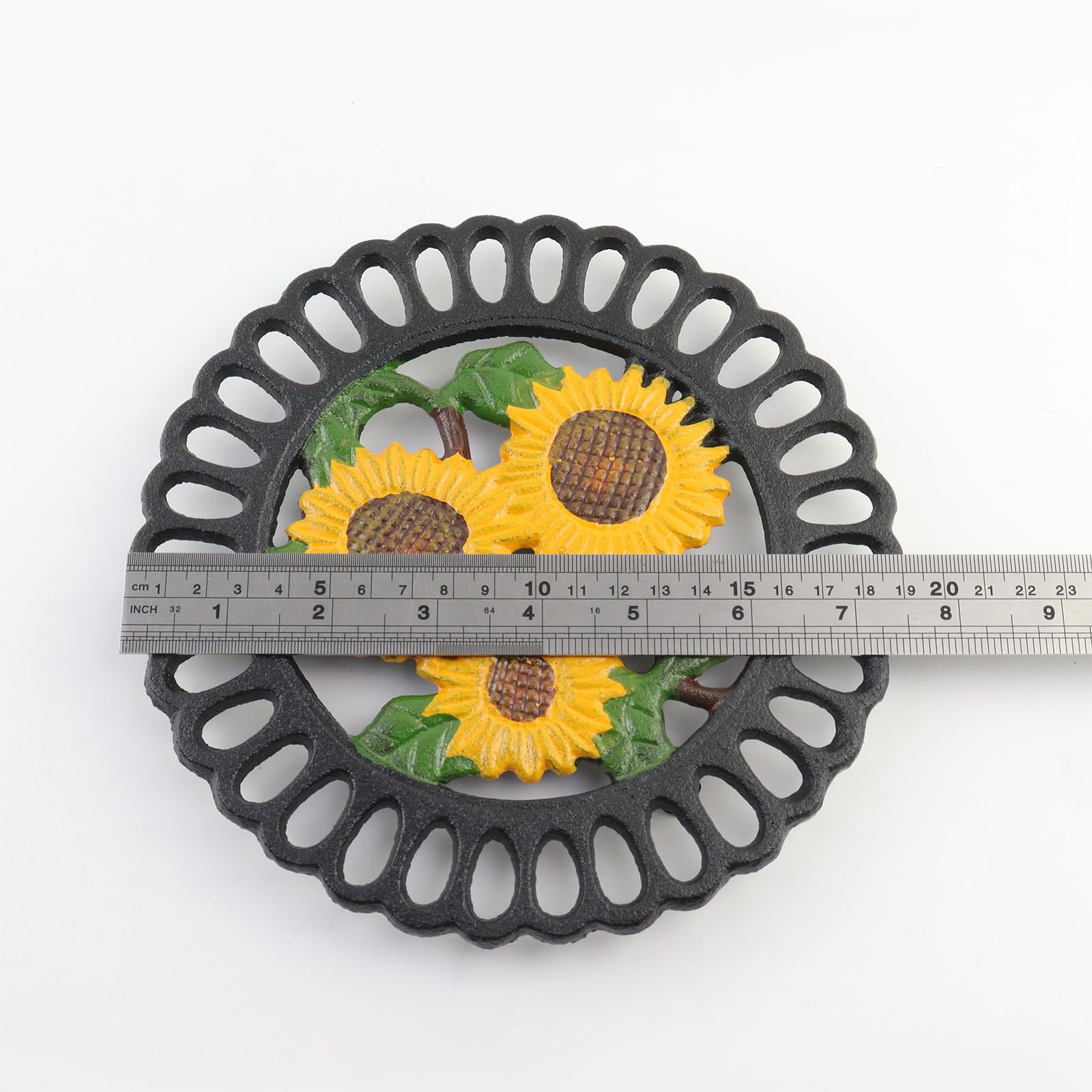 Dessous de plat en fonte pour casseroles chaudes 19,28 cm Tournesol