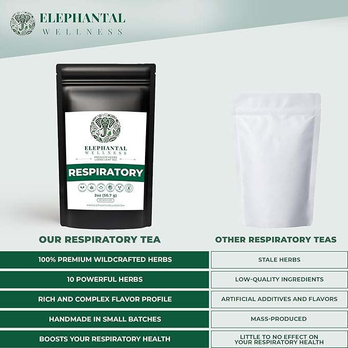 Té de hierbas respiratorio 2 oz 20 porciones sin cafeína miniatura 8