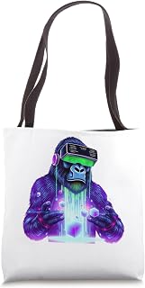 Gorilla VR Gamer Playing Tag Boys Funny Adult Gorilla VR Tote Bag