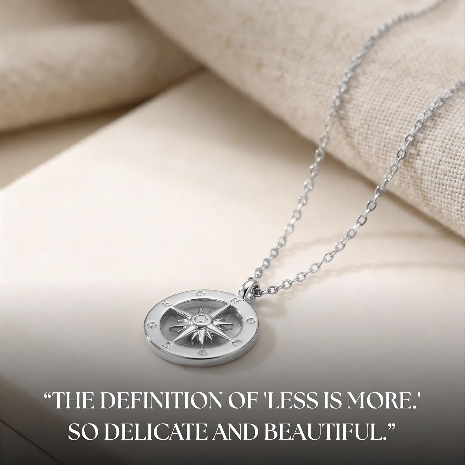 Galis Dainty Necklace - Silver, Gold Plated 18" Choker for Women with Dainty Small Round Faux Diamond Necklace Pendant, Necklaces Women with CZ Solitaire Lobster Clasp, Minimalist Gift - Image 4