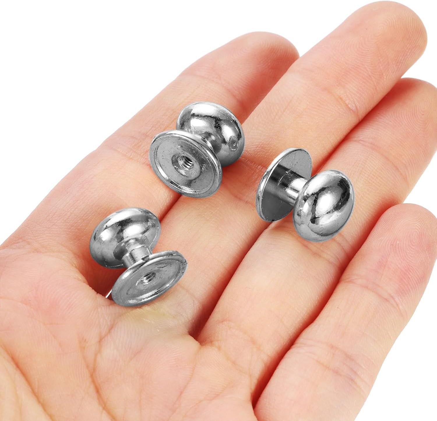 uxcell 36 Pcs Mini Round Knobs, 12mm Small Drawer Pulls, Cabinet Knobs Handles Pulls for Dresser Closet Jewelry Box Gift Cases, Silver