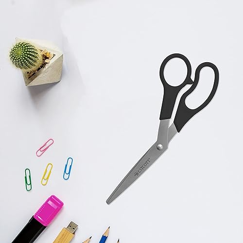 Miniatura 8 de Westcott Tijeras multiusos, 8 pulgadas dobladas, paquete de 3, negras (13402)