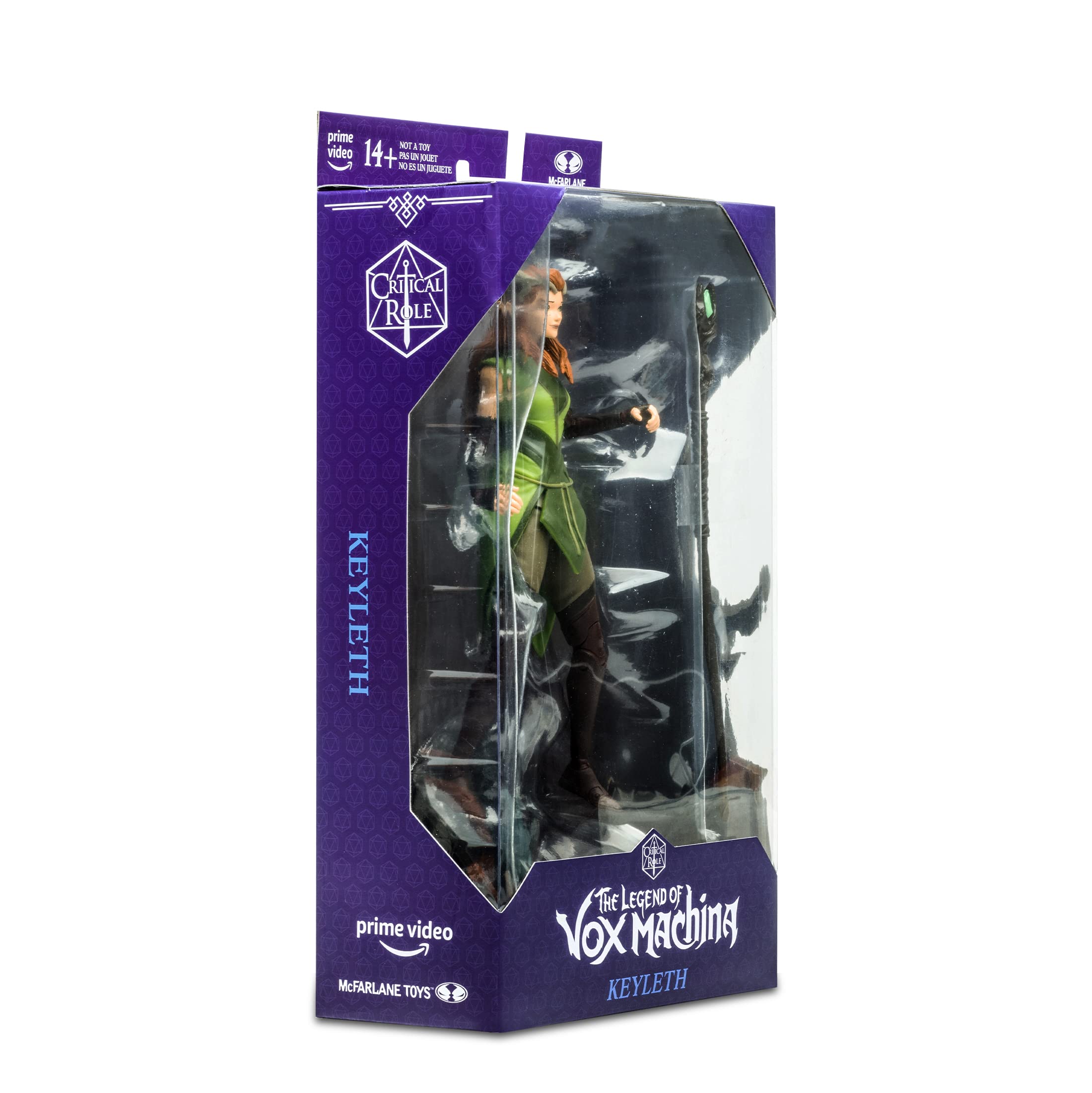 McFarlane Jouets, figurine d'action Critical Role Vox Machina Keyleth de 17,8 cm avec 22 pièces mobiles, figurine de rôle critique de collection avec base de support de collection - À partir de 14 ans