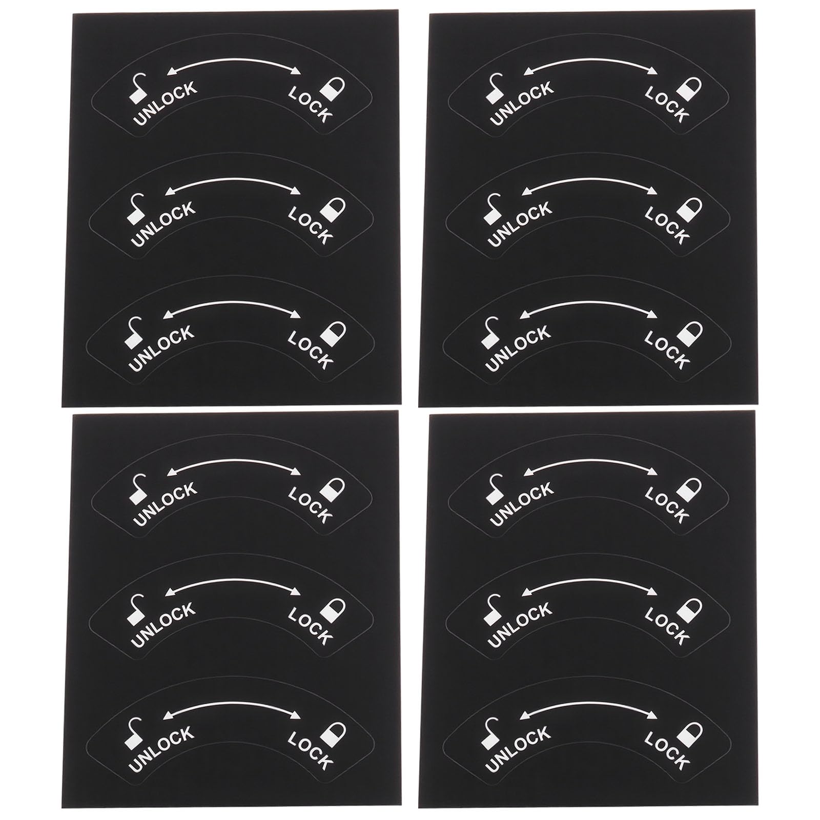 The Lord of the Tools 12pcs Lock Unlock Direction Stickers Right Side Lock Indicator Sticker for Indoor Public Places 8x3cm