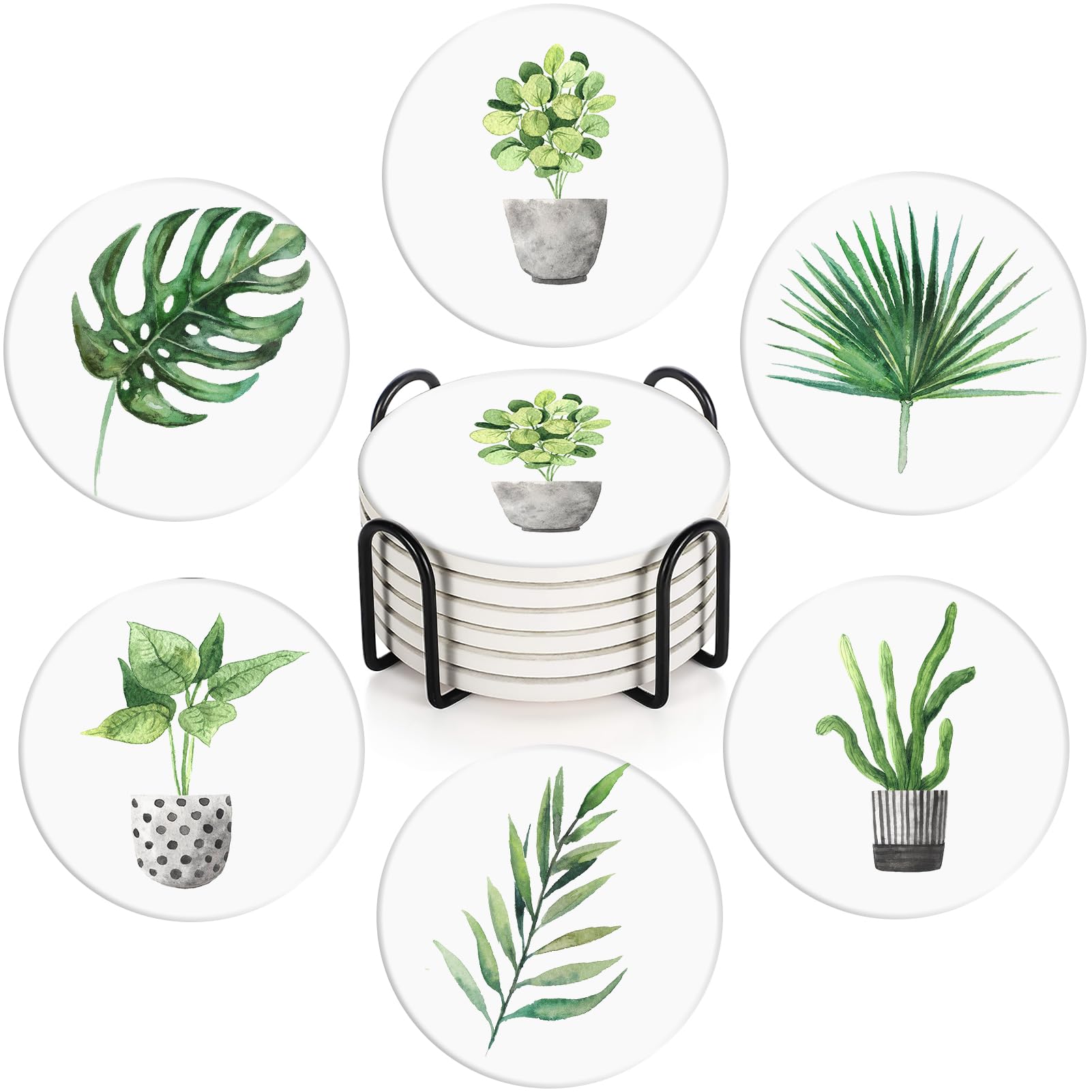 8 Pezzi Fatti A Mano Rotondo Bicchieri Di Cotone Sottobicchieri Con Supporto - Per Varie T - Foto 8