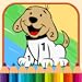 Coloring application for children and toddlers with cute animal pictures color by number