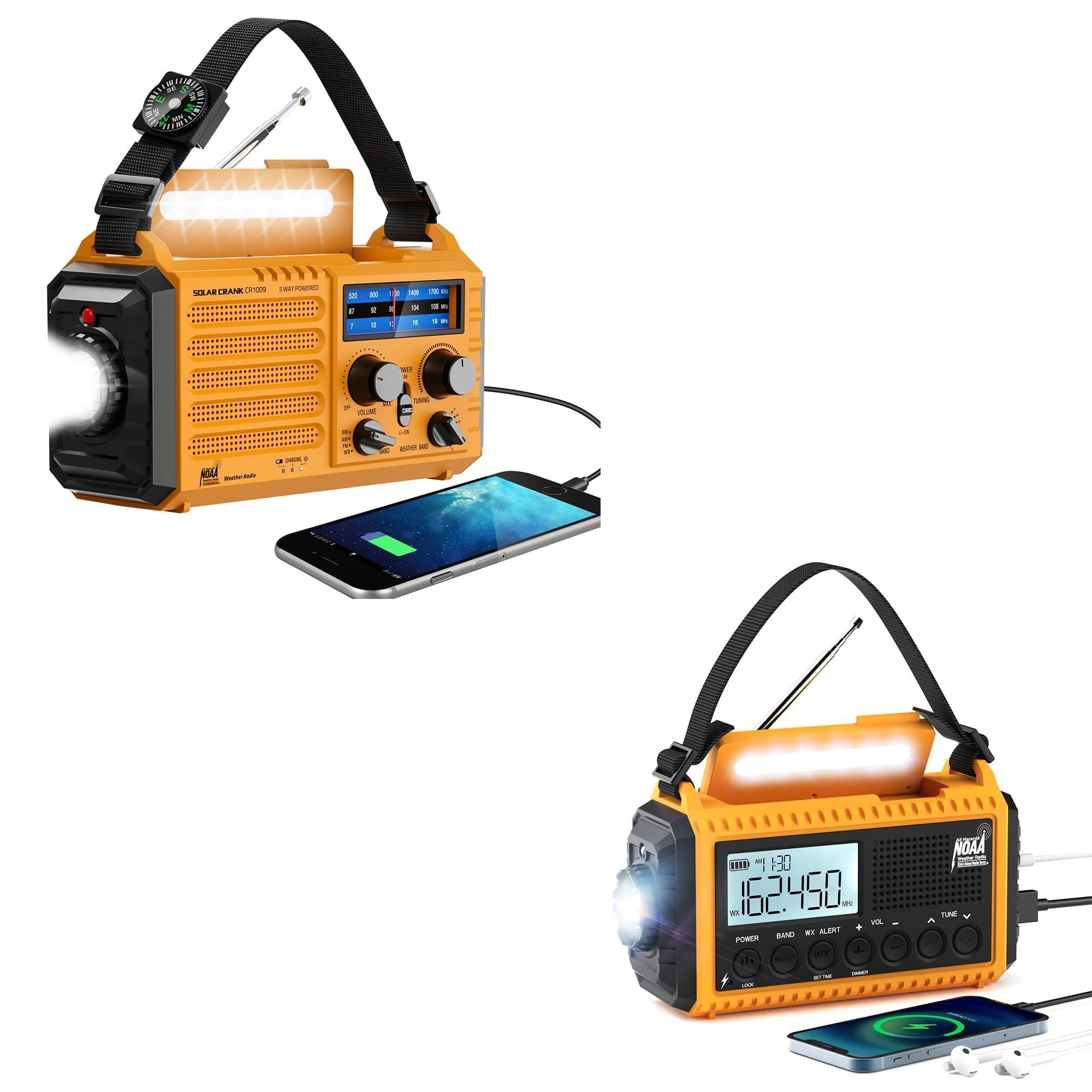 Emergency Radio with NOAA Weather Alert & 5000mAh Auto Dightal NOAA Emergency Weather Radio