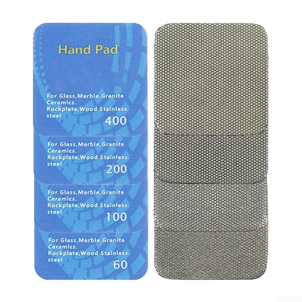 Emery Sanding Disc for Hand Polishing – 65x65x8 mm Glass, Porcelain, Marble, Granite & Concrete Grinding Pad, 60/100/200/400 Grit(Grit 100)