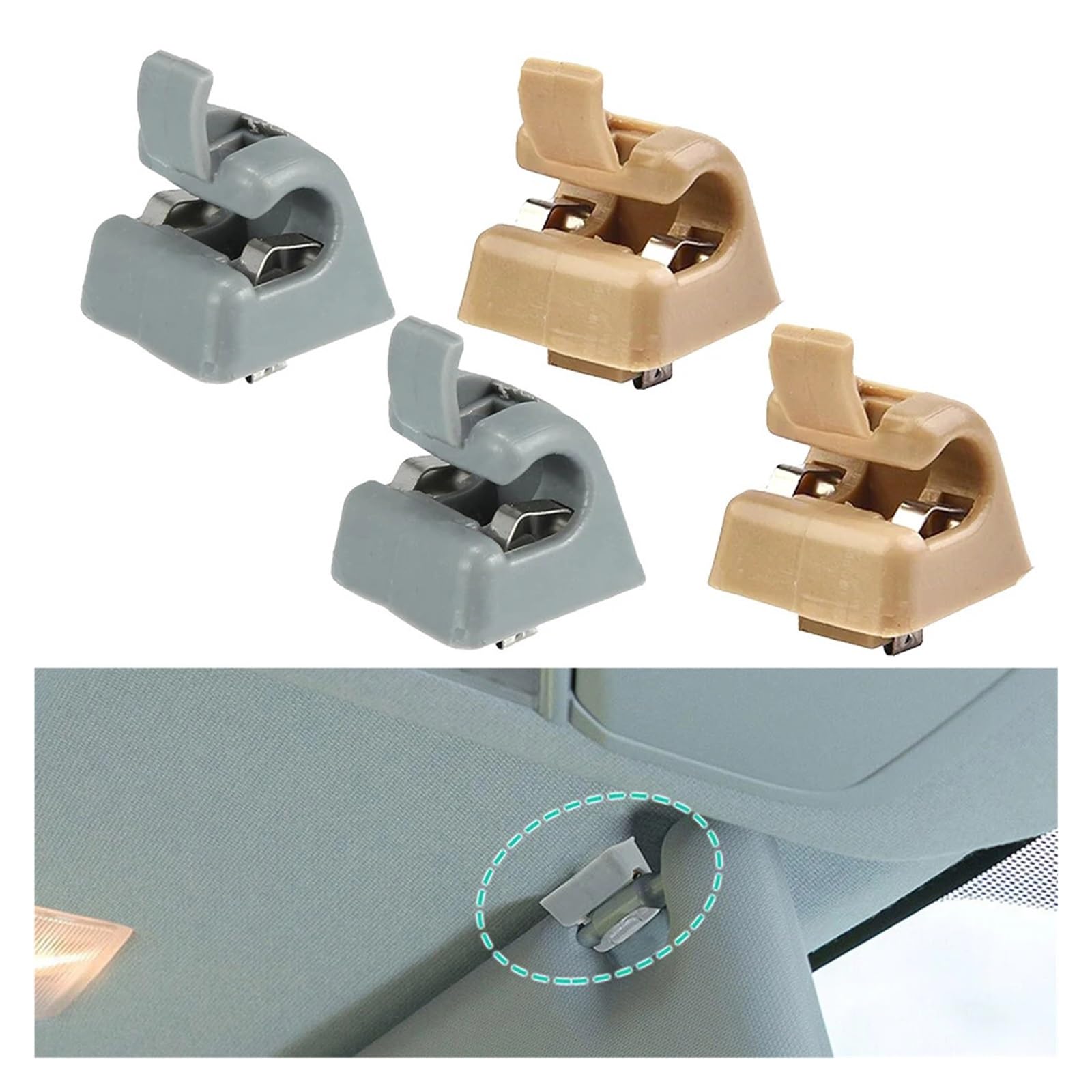 ESR504 2 Pcs Sunvisor Sun Visor Sunshade Retainer Leg Holder Repair Hook Clips Black Color for Mercedes W123 W124 W126 W201 190 W140 – buy at low prices in the online store
