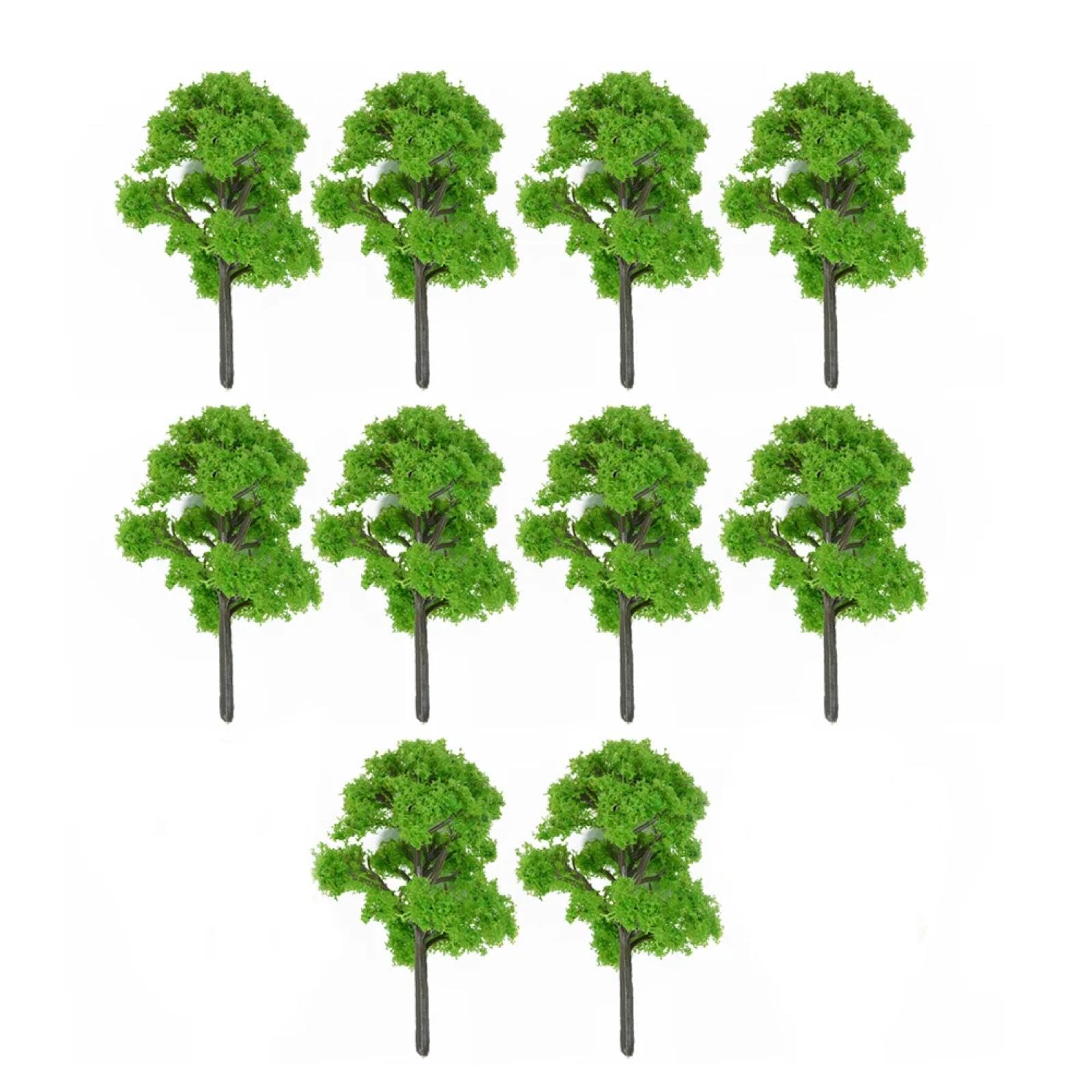 Kit de 10 arbres miniatures de 12 cm en plastique pour décor de modélisme ferroviaire