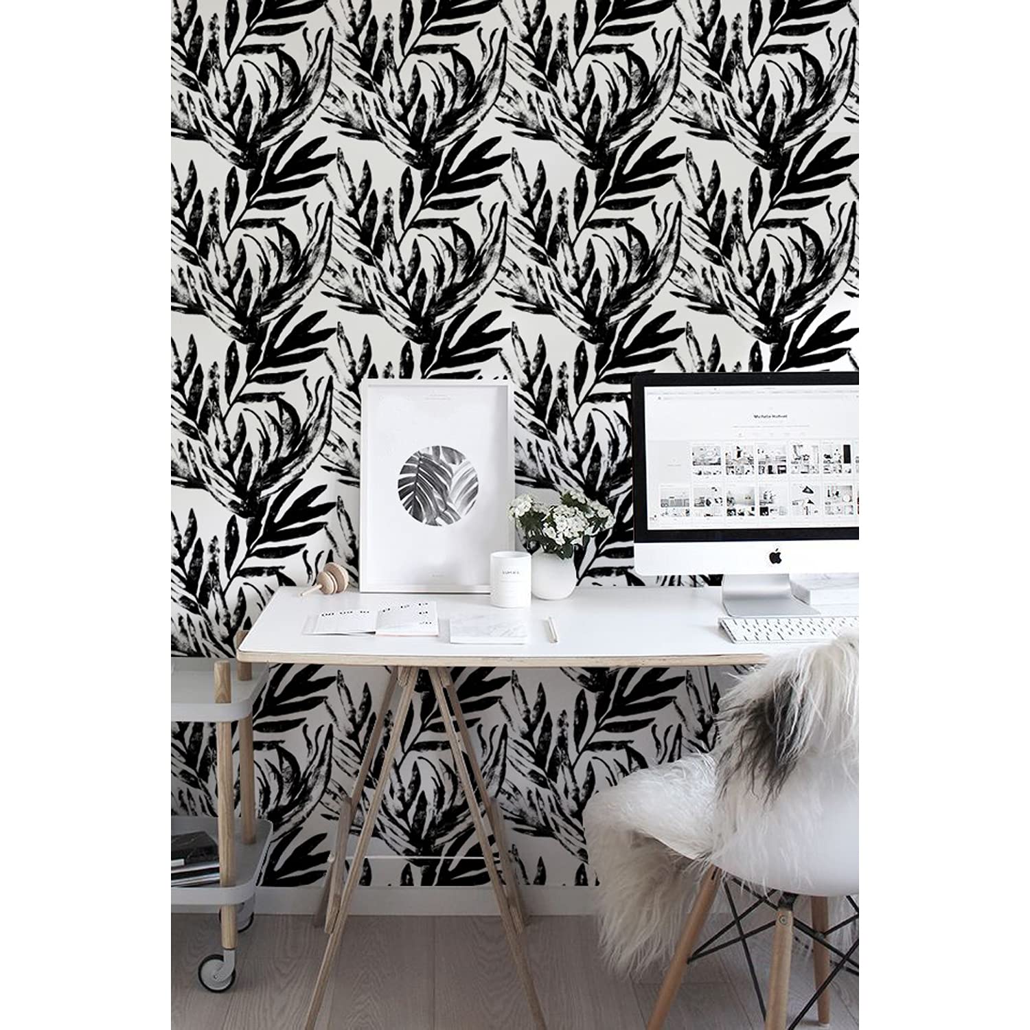 Papier peint panoramique monstera 312x219 cm stickers de meuble