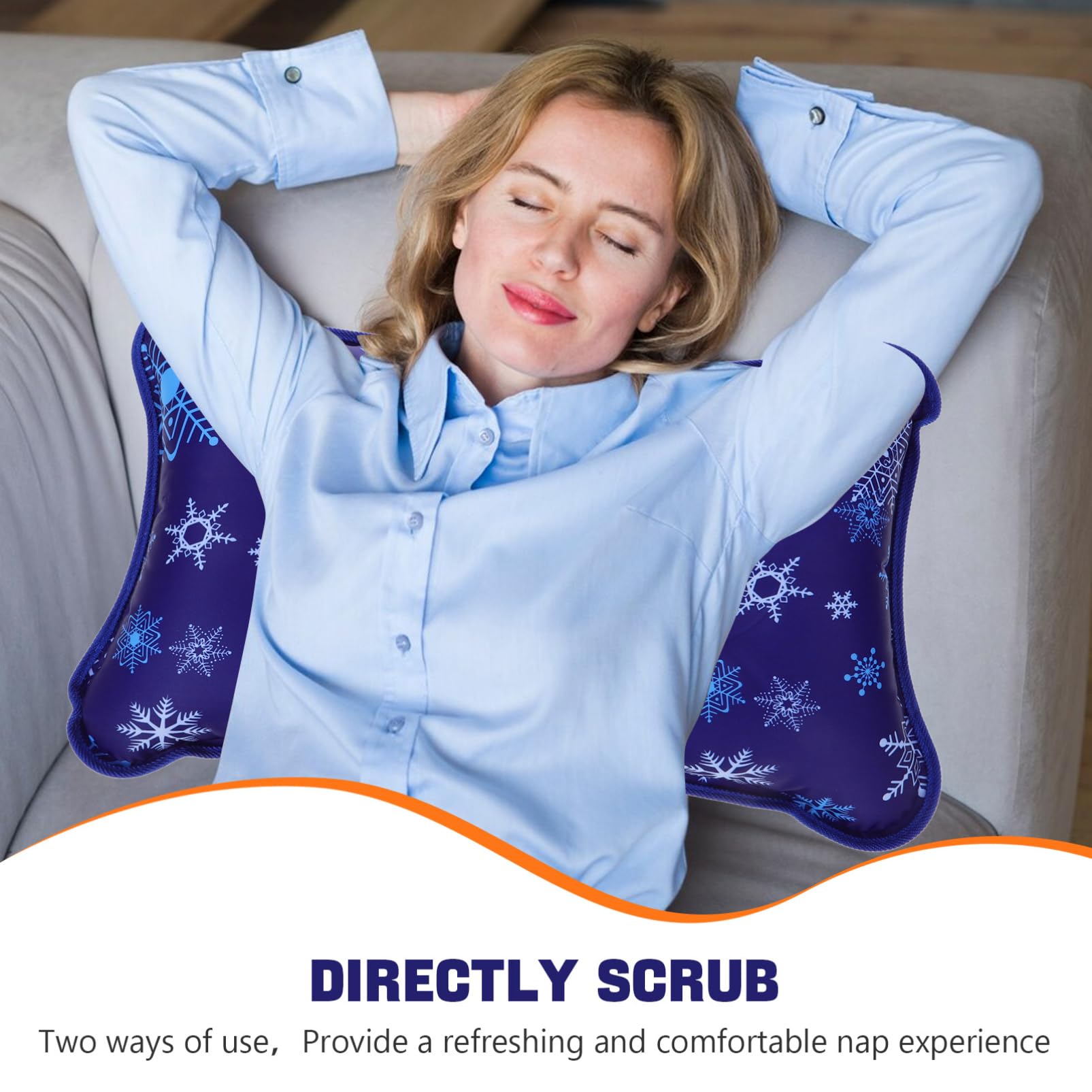 Cabilock Inflatable Camping Pillow Firm Cooling Pillow for Summer Self-Inflating for Travel