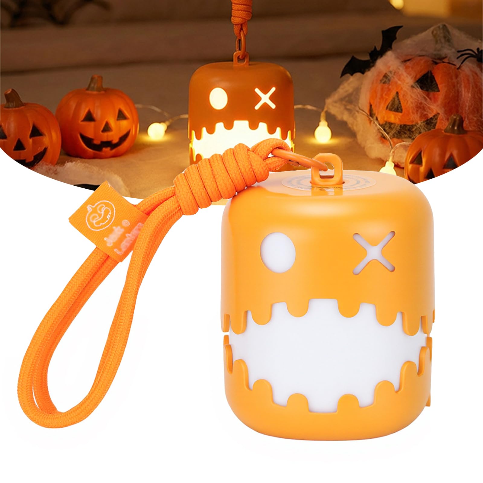 Calabaza Luminosa de Halloween (Jack-o'-Lantern) de 4 Pulgadas，1pcs