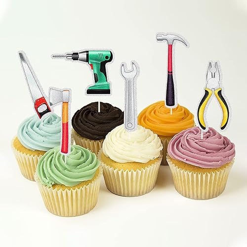 Miniatura 6 de 18 piezas de decoración para cupcakes, para niños y hombres, para tartas de cumpleaños, decoración de postre para alimentos, decoración de