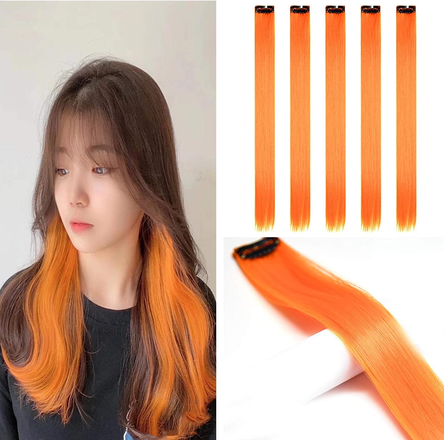 Amazon.co.jp: ウィッグ ワンタッチ クリップエクステ 耐熱ファイバー