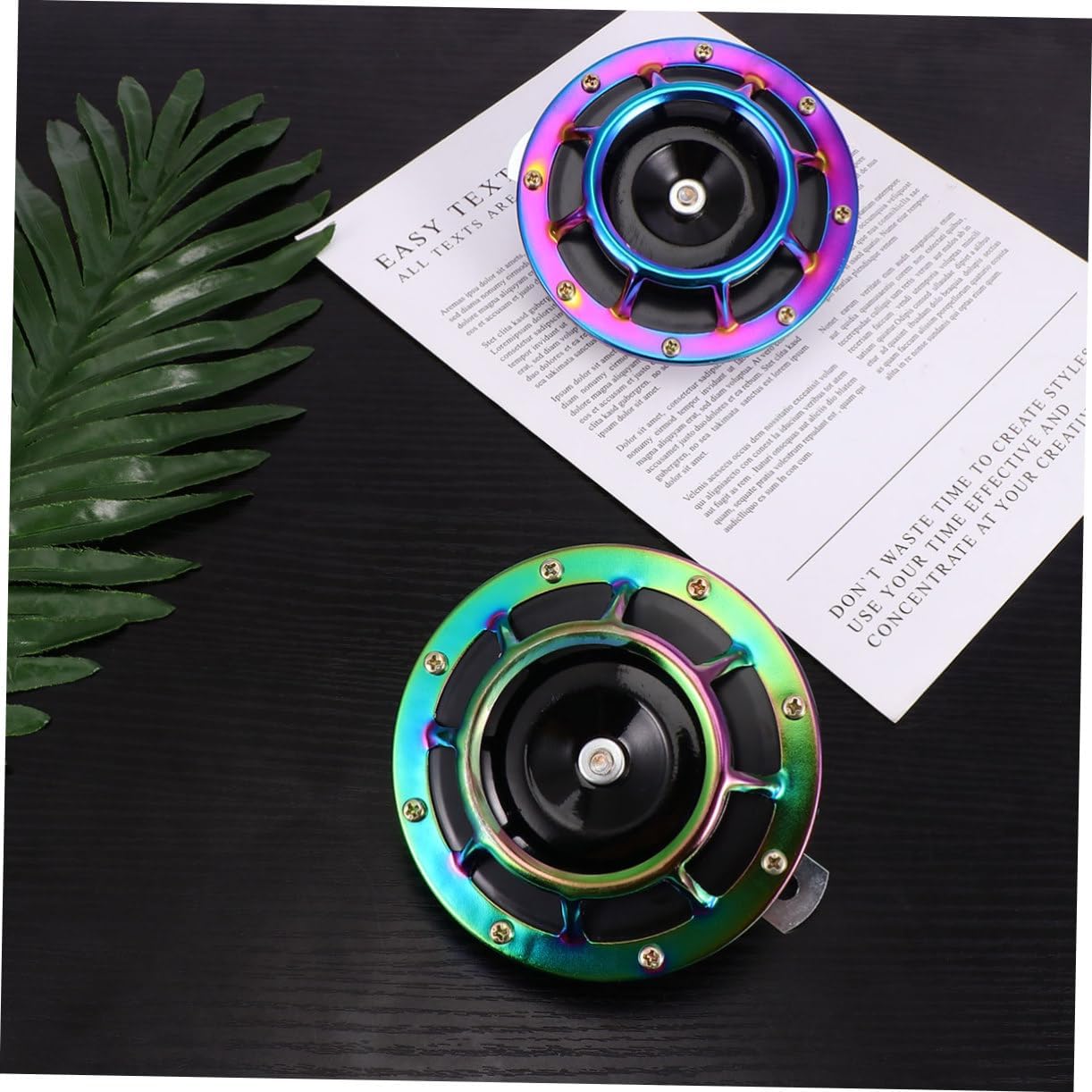 Luxshiny Car Snail Horn 12V Basin Type Modified Motorcycle Horn Kit Loud Dual Tone for Cars and Trucks