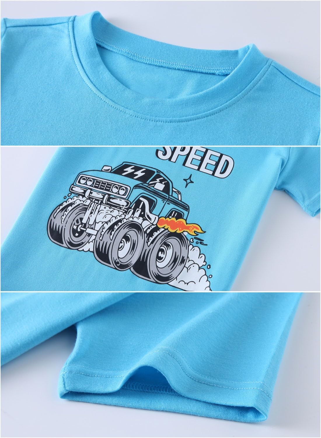 Demifill Toddler Boys 3 Pack Short Sleeve Boys Short T-Shirts Crew Neck T-Shirt Size 2-10Years - Image 6
