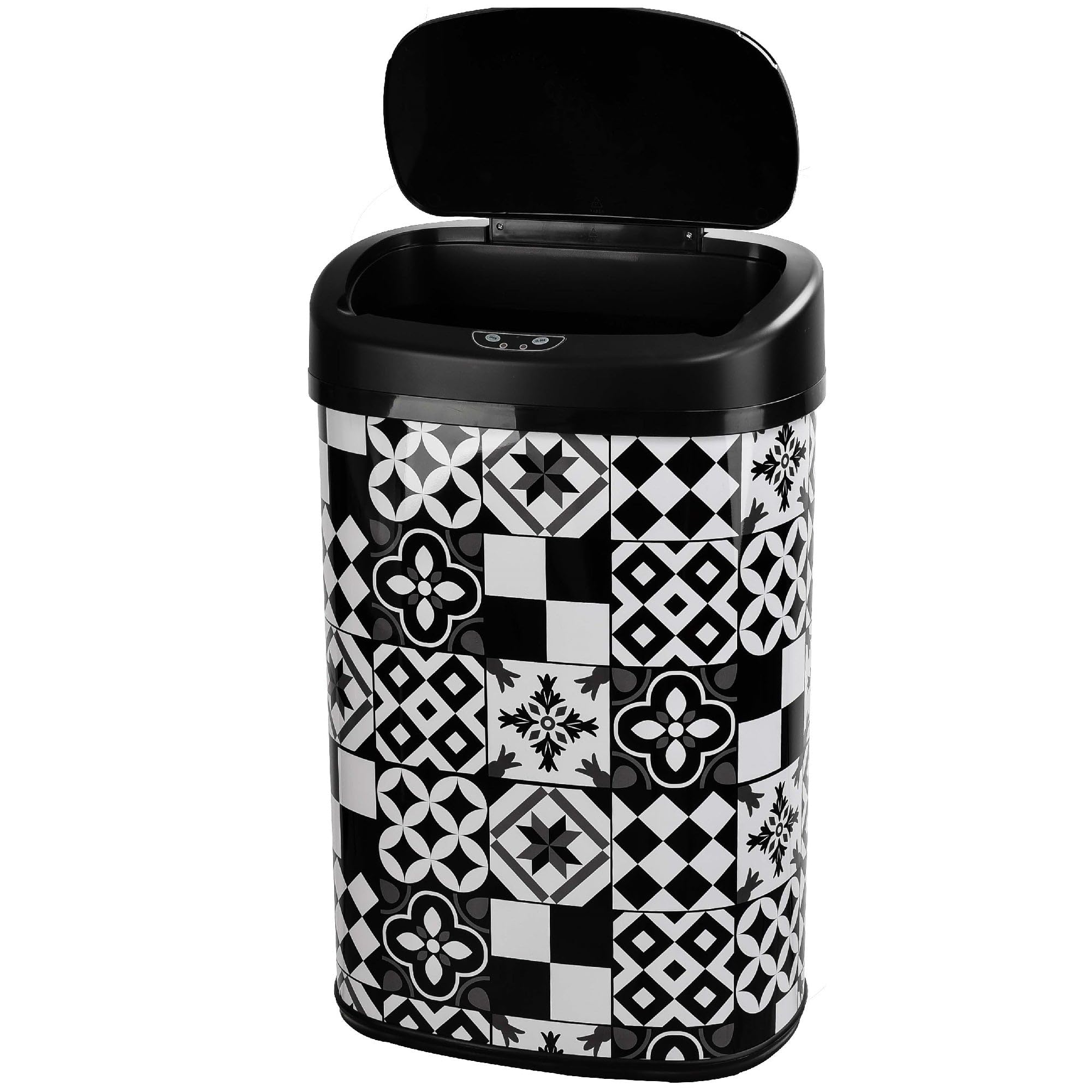 Kitchen Move Cubo de Basura de Cocina automático Majestic de 58 L, con azulejo de Cemento, de Acero Inoxidable con fleje