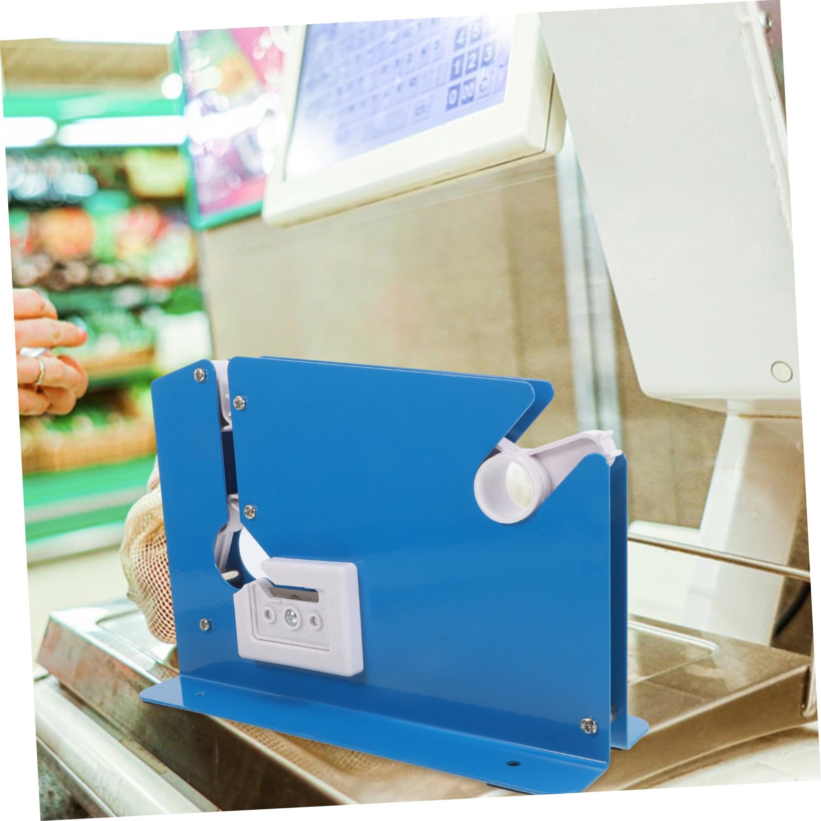 ABOOFAN Sigillatrice per Sacchetti da Supermercato, Chiusura Sicura per Verdure e Buste della Spesa, Ferro e Plastica, per Ristoranti e Mercati Freschi