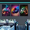 Decoración de pared para sala de juegos BGFCE, set de 3 lienzos, tema de videojuegos, pinturas para habitación de adolescentes, 12x16 pulgadas enmarcado 7