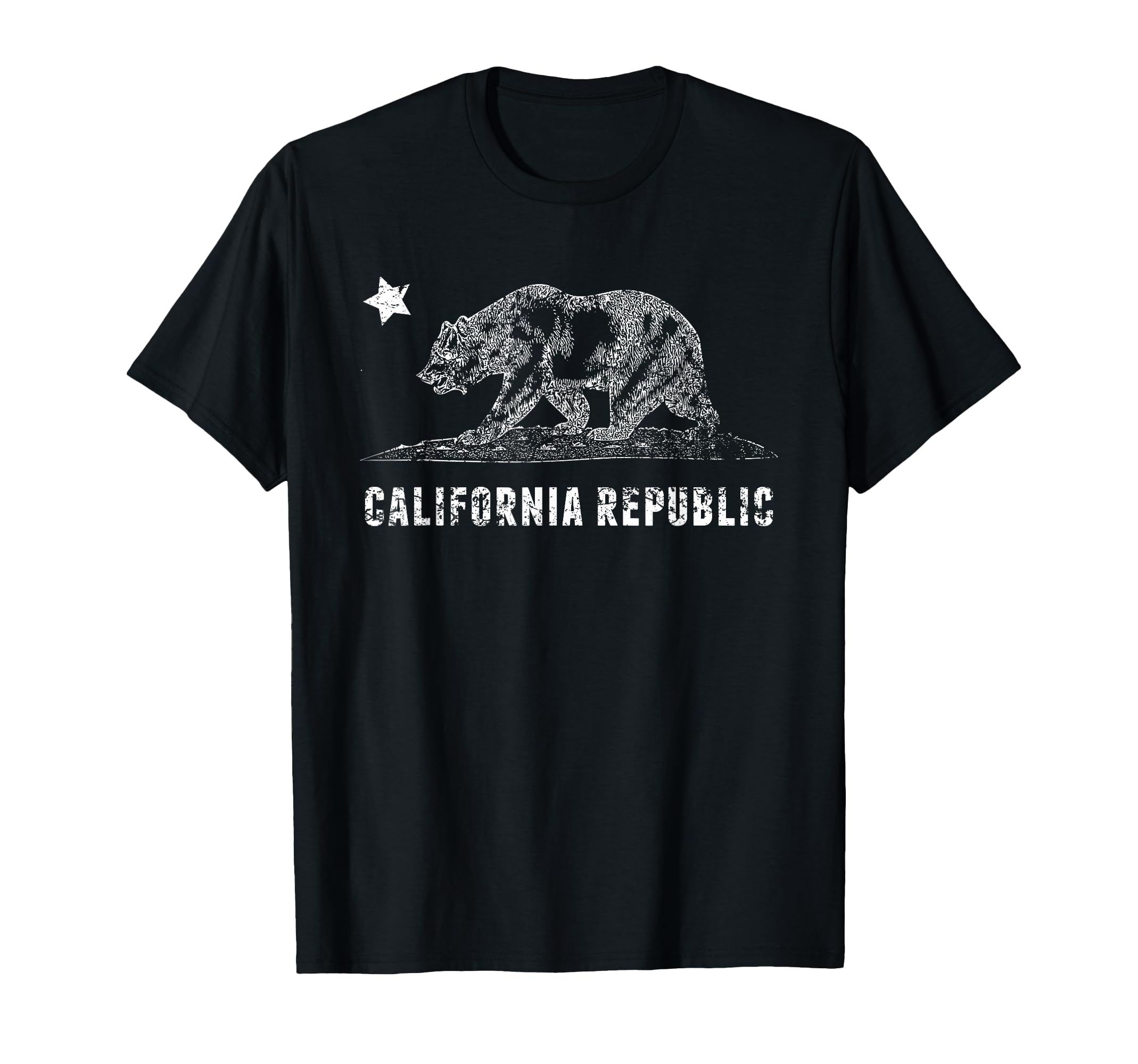 CA Republic Shirt, Bear & Star | Distressed California State T-Shirt