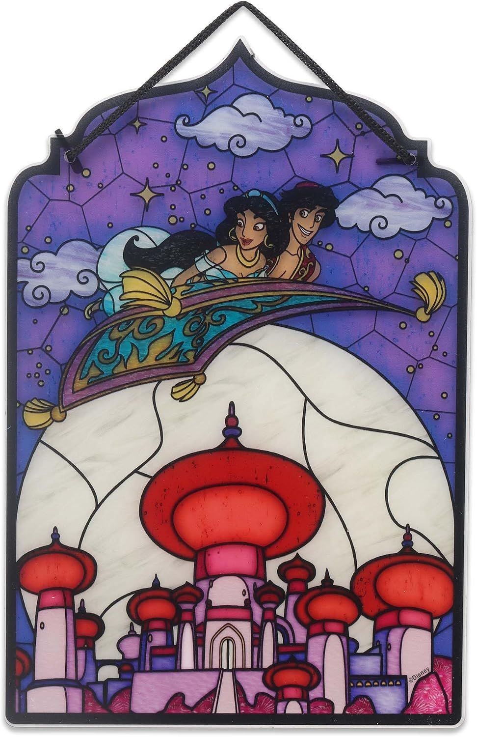 Disney Aladdin Flying Carpet Hanging Acrylic Wall Decor - Magical Carpet Ride Sign for Bedroom or Playroom