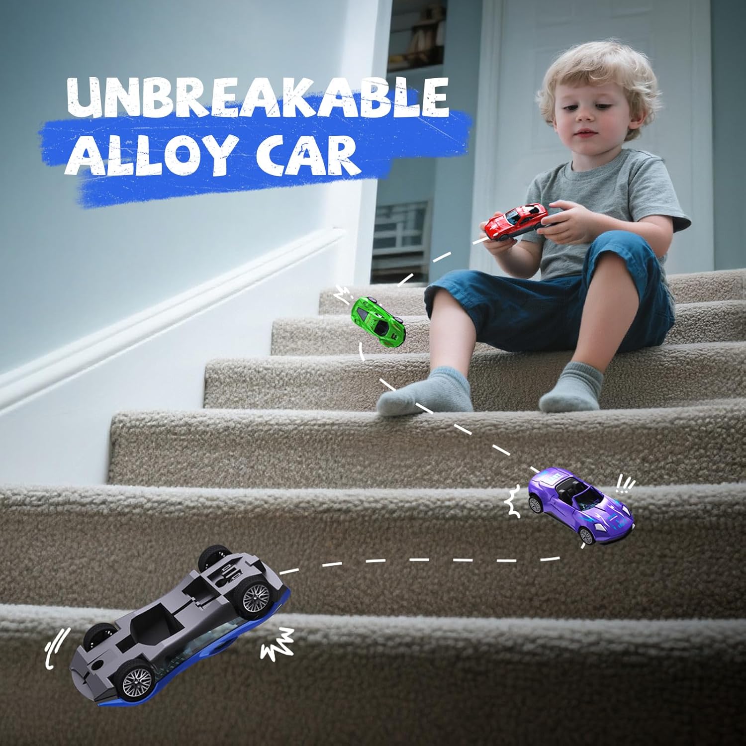 Car Toys Gifts for 3 4 5 6 Year Old Boys, Suitcase Auto Repair Toys Include 20 PCS 1:64 Die-Cast Vehicles, Car Toys With Spray, Light & Sound, Ideas Birthday Gifts Toys For 3 4 5 6 Year Old Boys