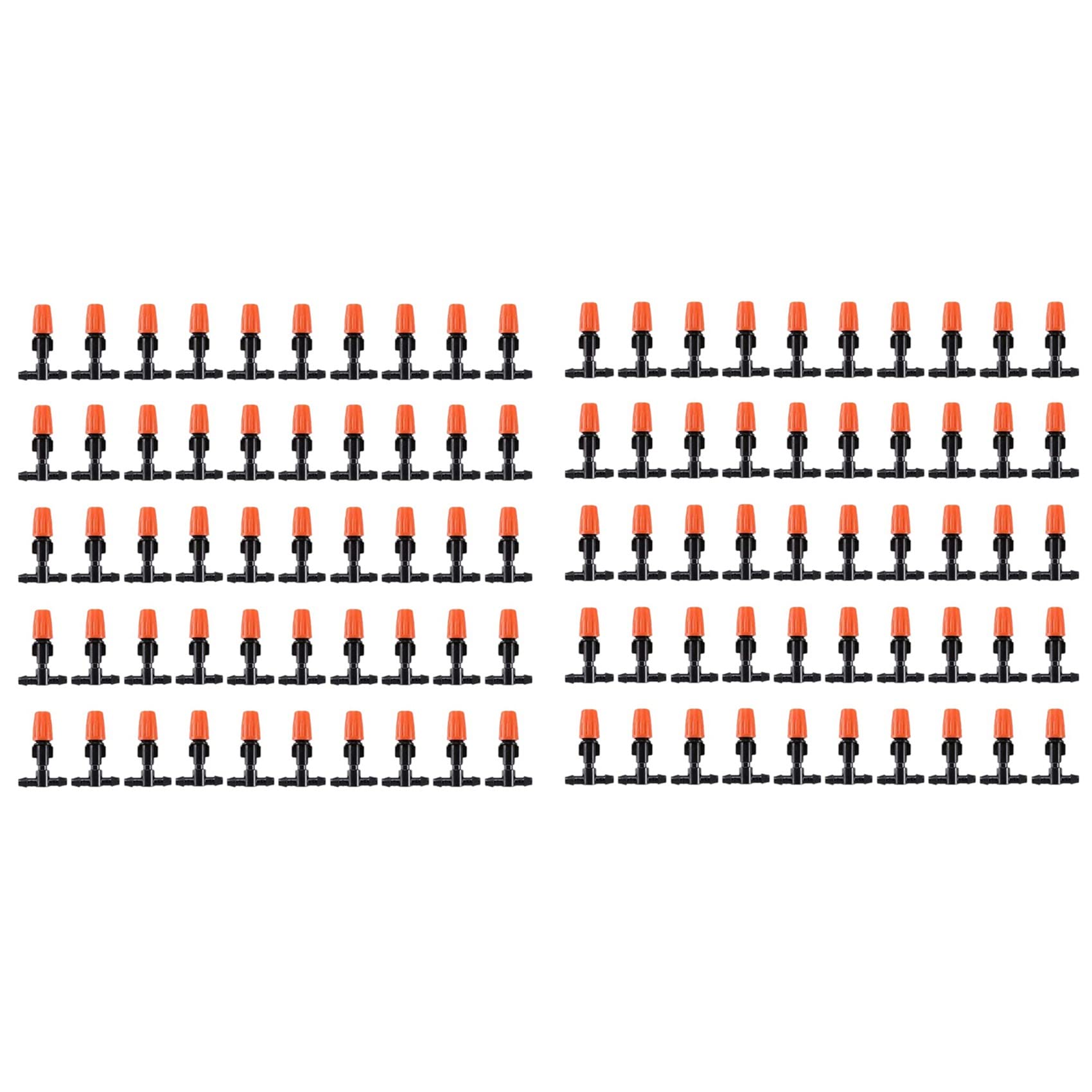 Jnchdghwa 120 Pcs Micro- Adjustable Irrigation Drippers, Garden Adjustable Sprinkler Drip Irrigation Misting Drip Kit